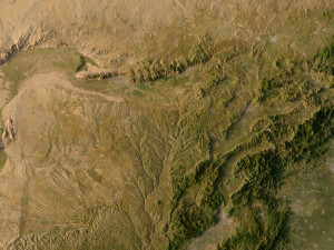 China Terrain 3D Model