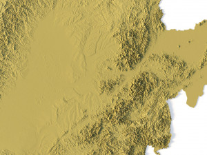 China Terrain 3D Model