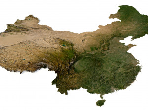 China Terrain 3D Model