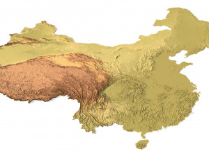 China Terrain 3D Model