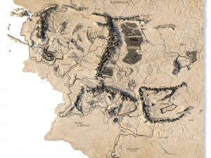 Тривимірна карта Середзем'я 3D Модель