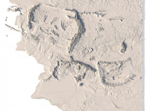 Middle Earth 3D Map 3D Model