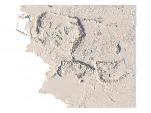 Middle Earth 3D Map 3D Model