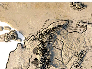 Middle Earth 3D Map 3D Model