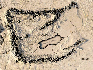 Middle Earth 3D Map 3D Model