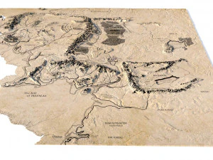 Middle Earth 3D Map 3D Model