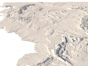 Middle Earth 3D Map 3D Model