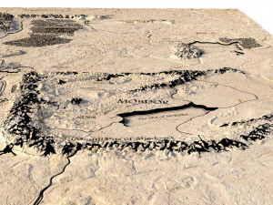 Middle Earth 3D Map 3D Model