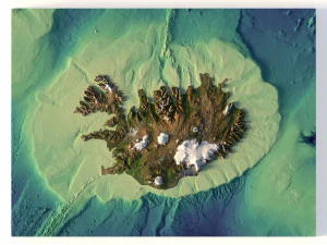Terreno de Islandia sin agua Modelo 3D