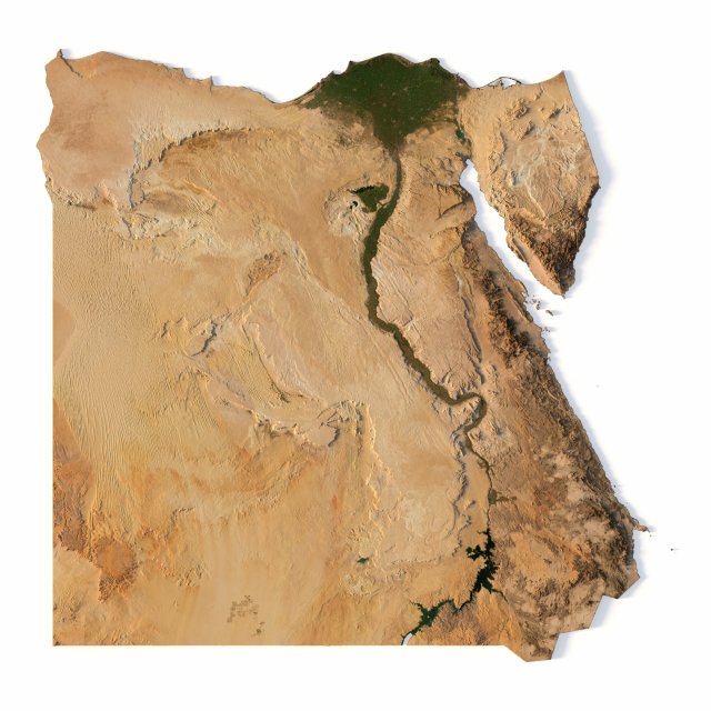 Egypt Terrain 3D Model .c4d .max .obj .3ds .fbx .stl .blend