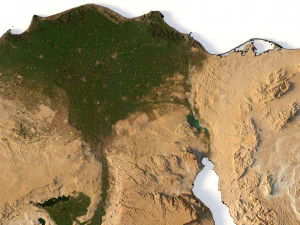 Terreno do Egito Modelo 3D