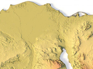 Terreno do Egito Modelo 3D