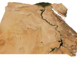 Terreno do Egito Modelo 3D