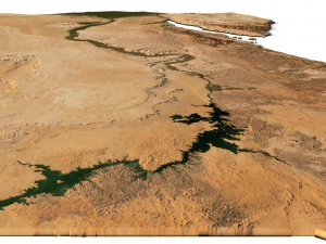 Terreno do Egito Modelo 3D