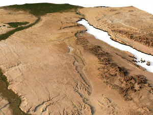 Terreno do Egito Modelo 3D