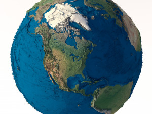 Earth Terrain Without Water 3D Model