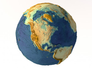 Earth Terrain Without Water 3D Model