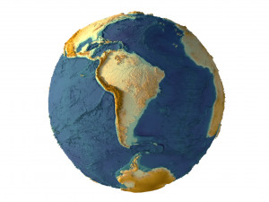 Earth Terrain Without Water 3D Model