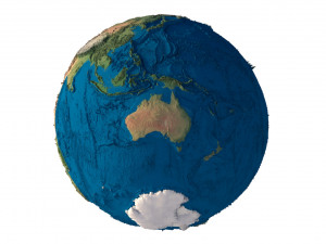 Earth Terrain Without Water 3D Model