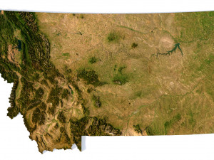 Montana Terrain 3D Model