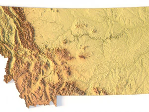 Montana Terrain 3D Model