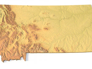 Montana Terrain 3D Model