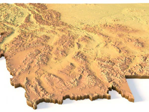 Montana Terrain 3D Model