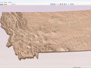 Montana Terrain 3D Model