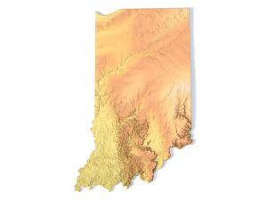 Indiana Terrain 3D Model