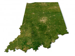 Indiana Terrain 3D Model