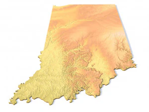 Indiana Terrain 3D Model