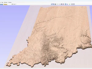 Indiana Terrain 3D Model