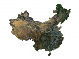 China Terrain 3D Map 3D Model