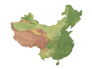 China Terrain 3D Map Model 3D