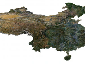 China Terrain 3D Map 3D Model