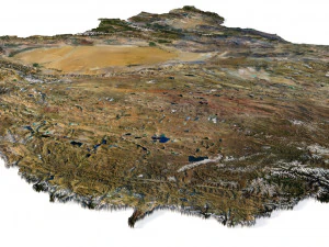 China Terrain 3D Map 3D Model