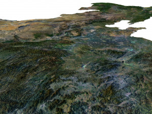 China Terrain 3D Map Model 3D