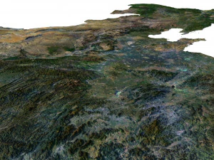 China Terrain 3D Map 3D Model