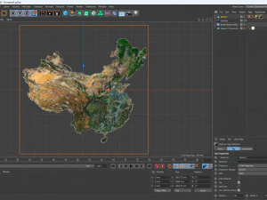 China Terrain 3D Map 3D Model