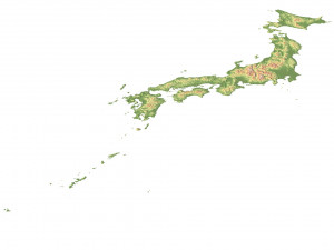 Japan Terrain 3D Map 3D Model