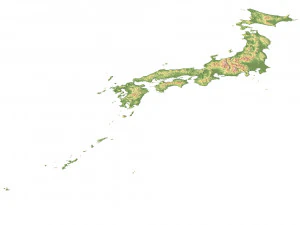 Japan Terrain 3D Map 3D Model