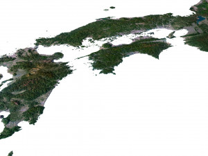 Japan Terrain 3D Map 3D Model