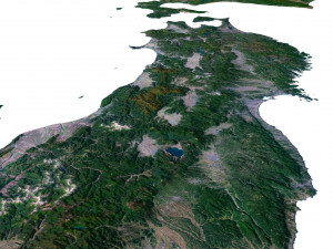 Japan Terrain 3D Map 3D Model