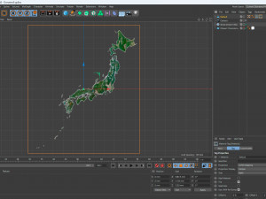 Japan Terrain 3D Map 3D Model