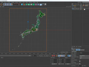 Japan Terrain 3D Map 3D Model