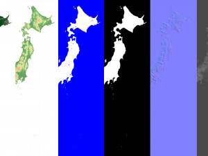 Japan Terrain 3D Map 3D Model