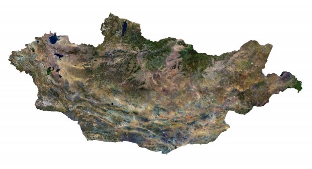 Mongolia Terrain 3D Map 3Dモデル .c4d .max .obj .3ds .fbx .stl .blend 