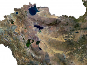 Mongolia Terrain 3D Map 3Dモデル