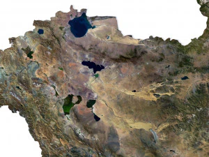 Mongolia Terrain 3D Map 3D Model