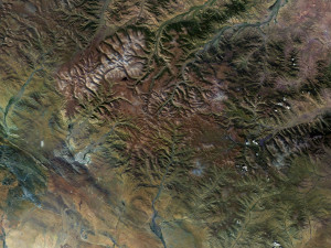 Mongolia Terrain 3D Map 3Dモデル